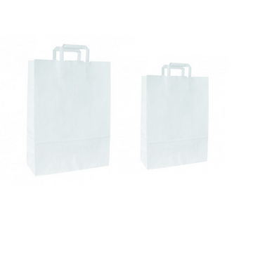 25pz Shopper in carta bianca da € 0,235 Cad + Iva